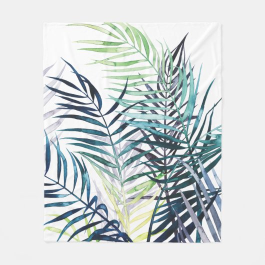 Twilight-palmen - Tropische bladeren Fleece Deken (Voorkant)