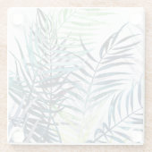 Twilight-palmen - Tropische bladeren Glazen Onderzetter (Achterkant)