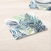 Twilight-palmen - Tropische bladeren Kartonnen Onderzetters (Schuin)