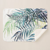 Twilight-palmen - Tropische bladeren Sherpa Deken (Voorkant (horizontaal))