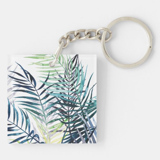 Twilight-palmen - Tropische bladeren Sleutelhanger (Achterkant)