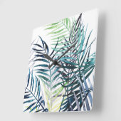 Twilight-palmen - Tropische bladeren Vierkante Klok (Hoek)