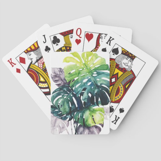Twilight Palms - Gespleten Blad Pokerkaarten (Achterkant)