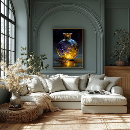 Twilight Petals – Glowing Violet Essence in een fl Canvas Afdruk