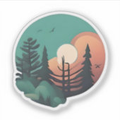 Twilight Pines Sticker (Voorkant)