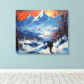 Twilight Promenade bij de Mount Everest Canvas Afdruk (Insitu (Houten vloer))