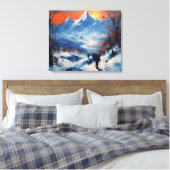 Twilight Promenade bij de Mount Everest Canvas Afdruk (Insitu (Slaapkamer))