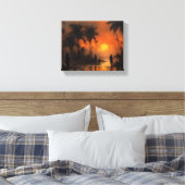 Twilight Promenade op het Oerwoud Canvas Afdruk (Insitu (Slaapkamer))