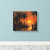 Twilight Promenade op het Oerwoud Canvas Afdruk (Insitu (Houten vloer))