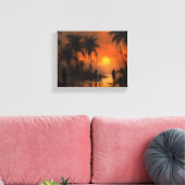 Twilight Promenade op het Oerwoud Canvas Afdruk (Insitu (Woonkamer))