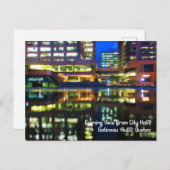 Twilight Reflecties City Hall aangepaste tekst Briefkaart (Voorkant / Achterkant)