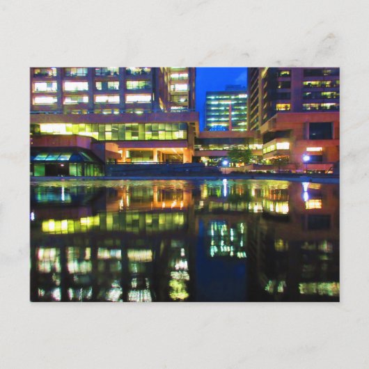 Twilight Reflections City Hall Hull Quebec Briefkaart (Voorkant)