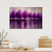 Twilight Reflections - Paarse Bosdroom Poster (Keuken)