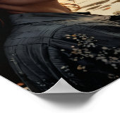 Twilight Reflections - Vrouw aan het meer Poster (Hoek)