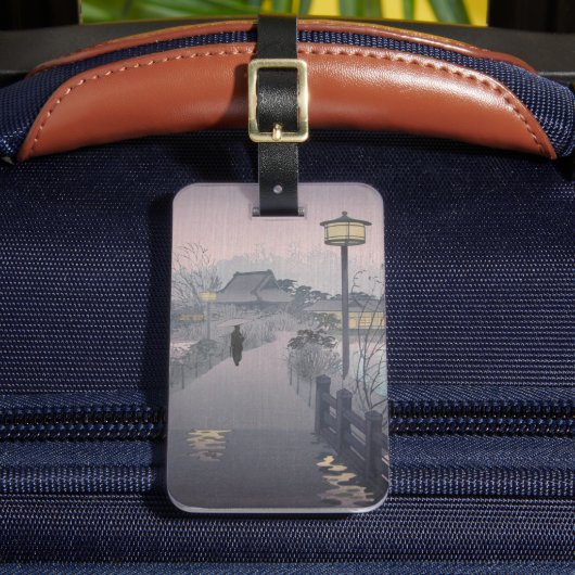 Twilight Regen op pad naar Shinobazu in Japan Bagagelabel (Voorkant Insitu 2)