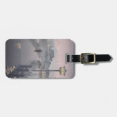 Twilight Regen op pad naar Shinobazu in Japan Bagagelabel (Voorkant horizontaal)