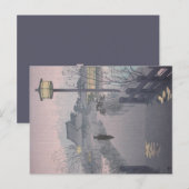 Twilight Regen op pad naar Shinobazu in Japan Briefkaart (Voorkant / Achterkant)