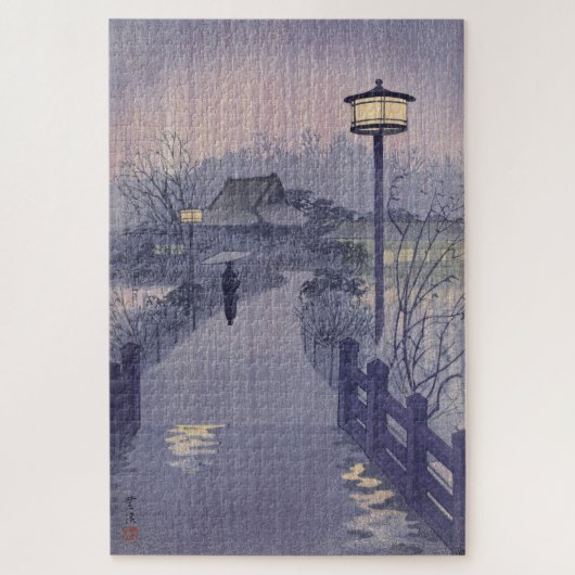 Twilight Regen op pad naar Shinobazu in Japan Legpuzzel (Verticaal)