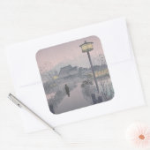 Twilight Regen op pad naar Shinobazu in Japan Vierkante Sticker (Envelop)