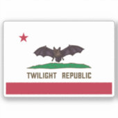 Twilight Republic Vlag Sticker (Voorkant)