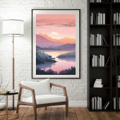 Twilight River Horizons Poster