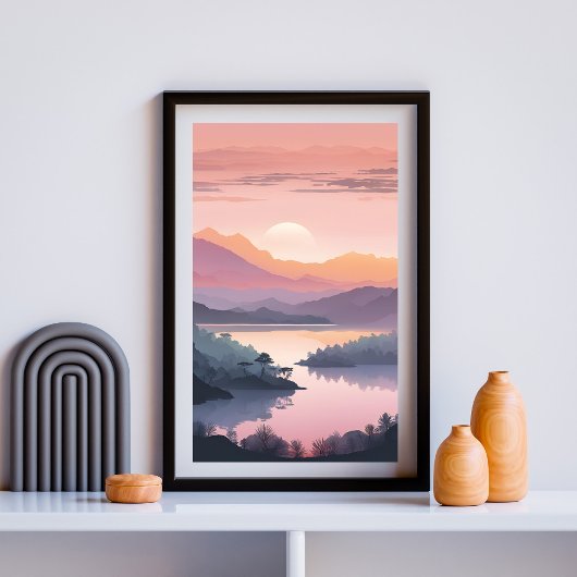 Twilight River Horizons Poster