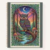 Twilight River Owl Zentangle Forest Journal Notitieboek (Voorkant)