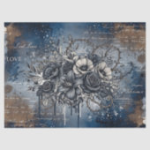  Twilight Roos & Bronze Dreams Decoupage Tissuepapier (Voorkant)