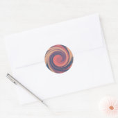 Twilight roze en blauwe vortex ronde sticker (Envelop)