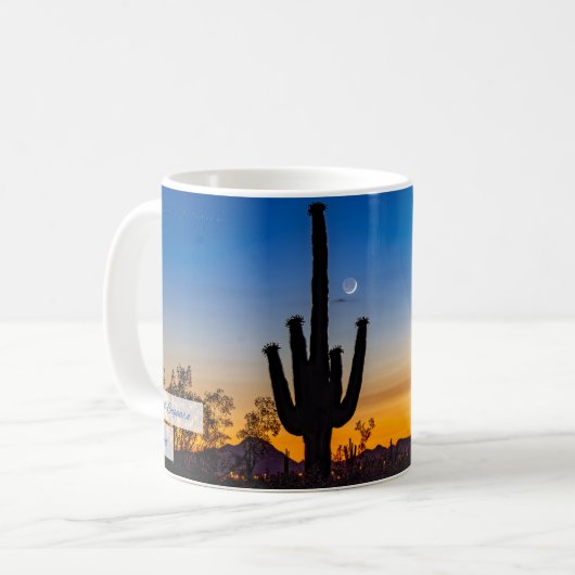 Twilight Saguaro Psalm 18:28 KJV Koffiemok (Voorkant links)