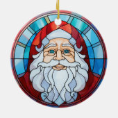 Twilight Santa Portrait Glas in lood Ornament (Achterkant)