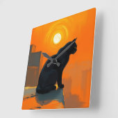 Twilight Sentinel Vierkante Klok (Hoek)