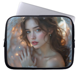 Twilight Seraph – Glanzende Engel van het Avondlic Laptop Sleeve
