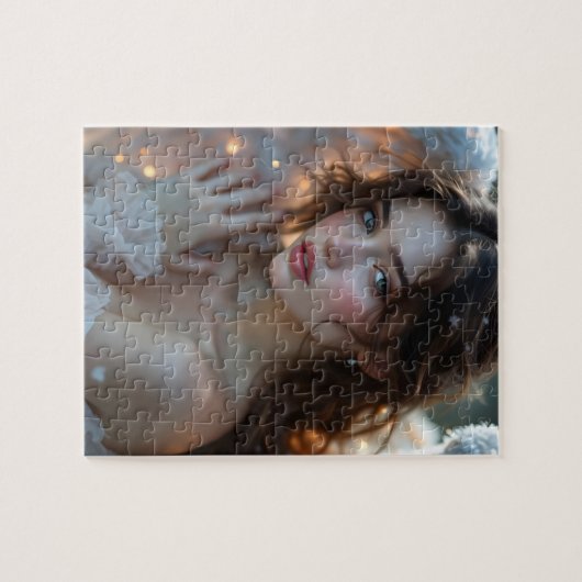 Twilight Seraph – Glanzende Engel van het Avondlic Legpuzzel (Horizontaal)