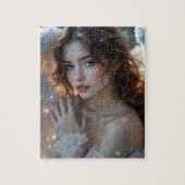 Twilight Seraph – Glanzende Engel van het Avondlic Legpuzzel (Verticaal)