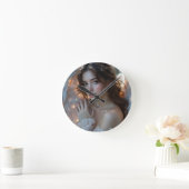 Twilight Seraph – Glanzende Engel van het Avondlic Ronde Klok (Huis)