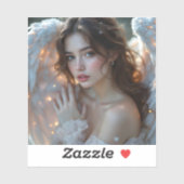 Twilight Seraph – Glanzende Engel van het Avondlic Sticker (Vel)