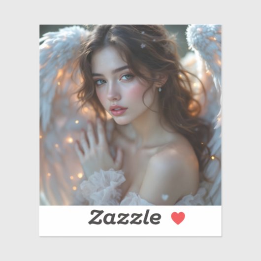 Twilight Seraph – Glanzende Engel van het Avondlic Sticker (Vel)