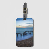 Twilight Sky Over Shoreline en Breakwater Bagagelabel (Voorkant (verticaal))