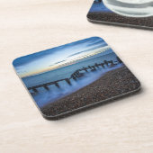 Twilight Sky Over Shoreline en Breakwater Bier Onderzetter (Linkerzijde)