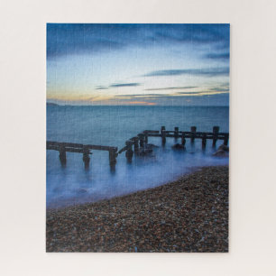 Twilight Sky Over Shoreline en Breakwater Legpuzzel