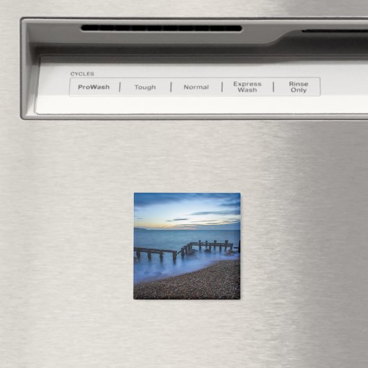 Twilight Sky Over Shoreline en Breakwater Magneet (Insitu (Vaatwasser))