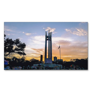 Twilight Sky Quezon Memorial Circle Park QC Magnetisch Visitekaartje