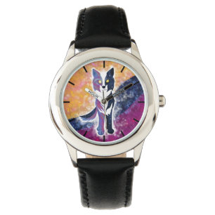 Twilight Sky Wolf Horloge
