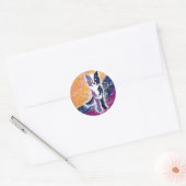 Twilight Sky Wolf Ronde Sticker (Envelop)