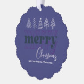 Twilight Sparkle Scribble Vrolijke Kerst Keepsake Ornament Kaart (Links)