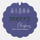Twilight Sparkle Scribble Vrolijke Kerst Keepsake Ornament Kaart (Voorkant)