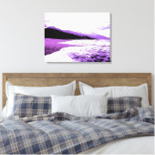 Twilight-strand in viool en paars canvas afdruk (Insitu (Slaapkamer))