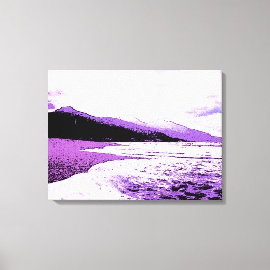 Twilight-strand in viool en paars canvas afdruk (Voorkant)