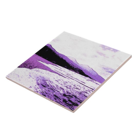 Twilight-strand in viool en paars tegeltje (Zijkant)